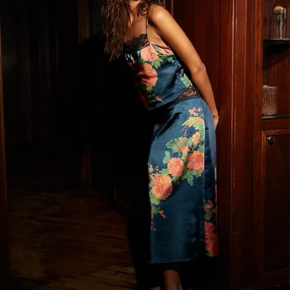 NWT Free People Salvatore Set in Reflecting Pond Combo